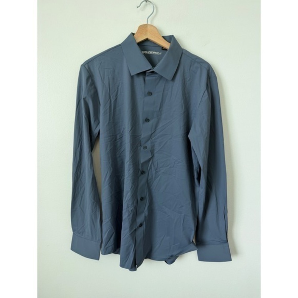 Men's Spaidersilk Blue Button-Down Shirt – Size XL – NWOT